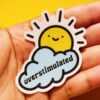 Overstimulated Glitter Sticker